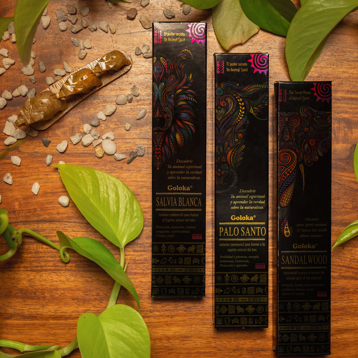 3er Set Smudge Stick von Goloka + Halter