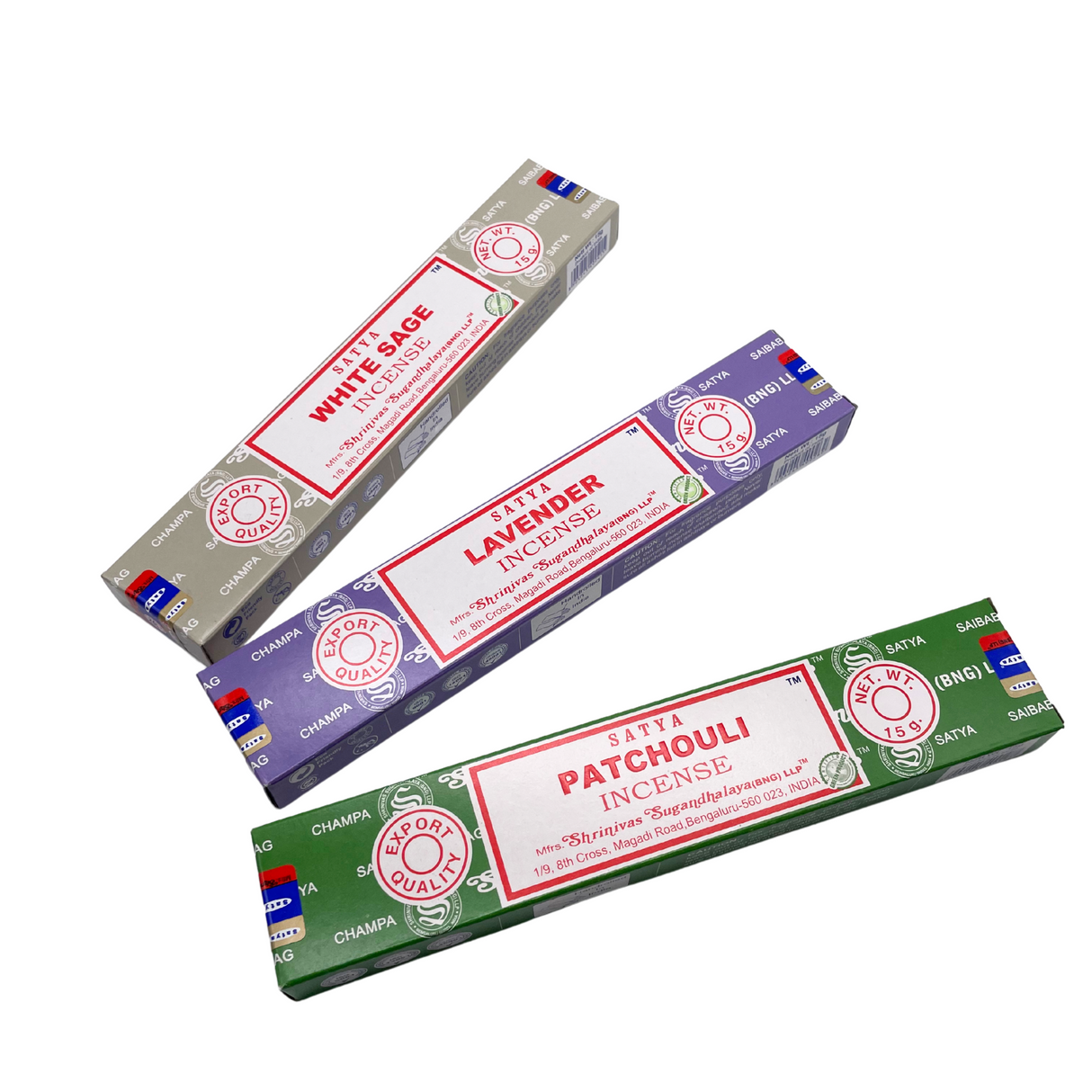 3x Satya Räucherstäbchen Set Erdung & Reinigung – Ruhe, Schutz und Klarheit