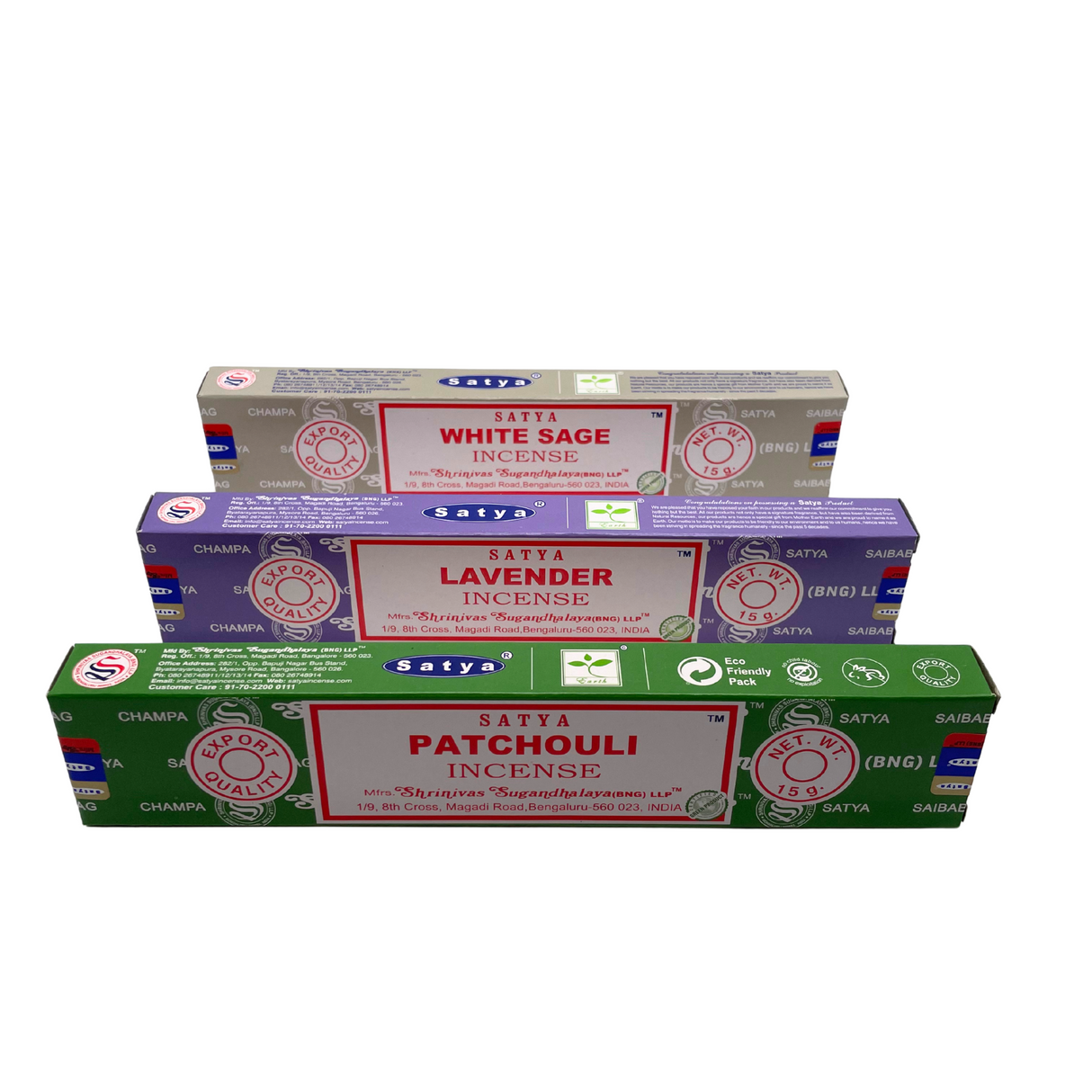 3x Satya Räucherstäbchen Set Erdung & Reinigung – Ruhe, Schutz und Klarheit