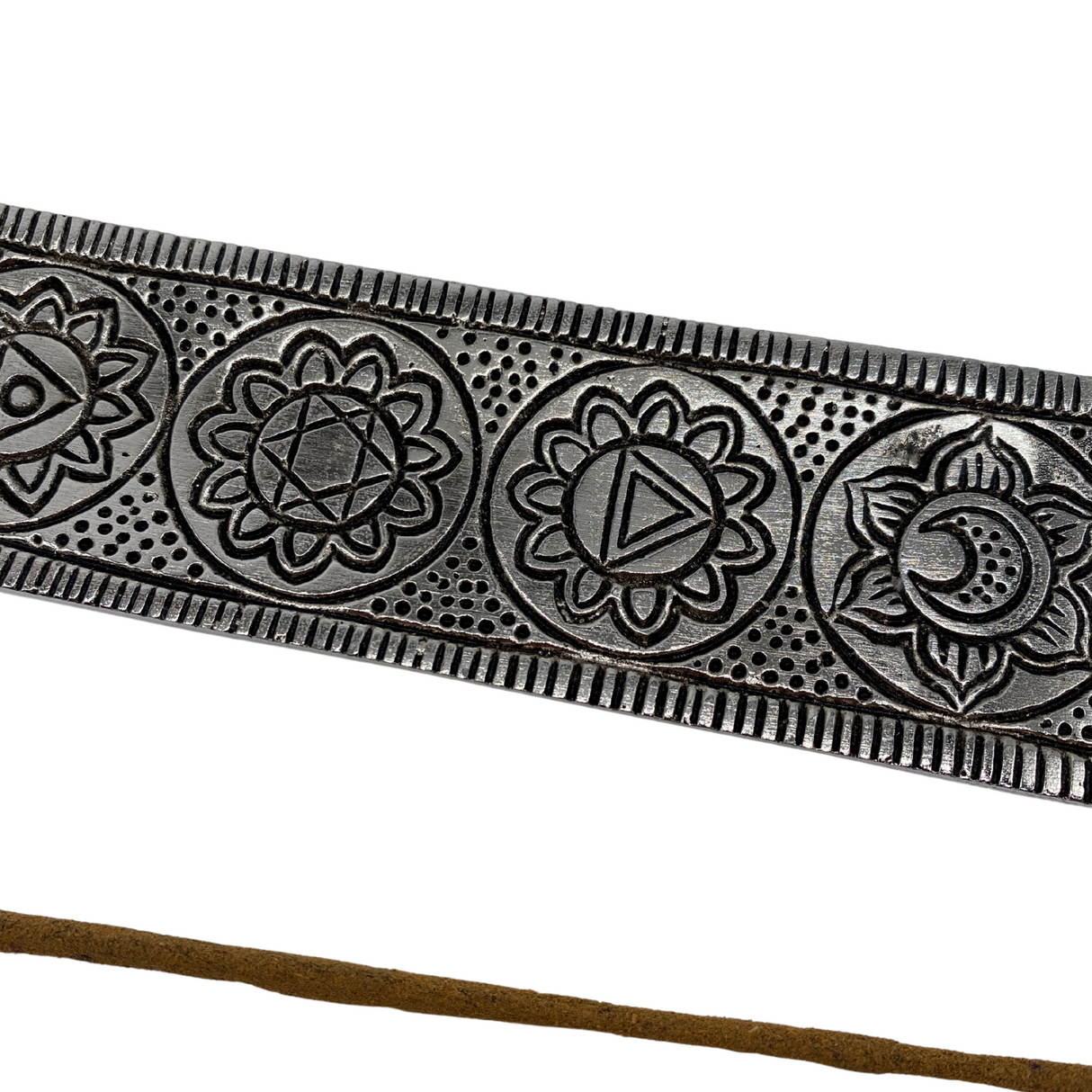 Räucherstäbchenhalter 7 Chakren aus Messing