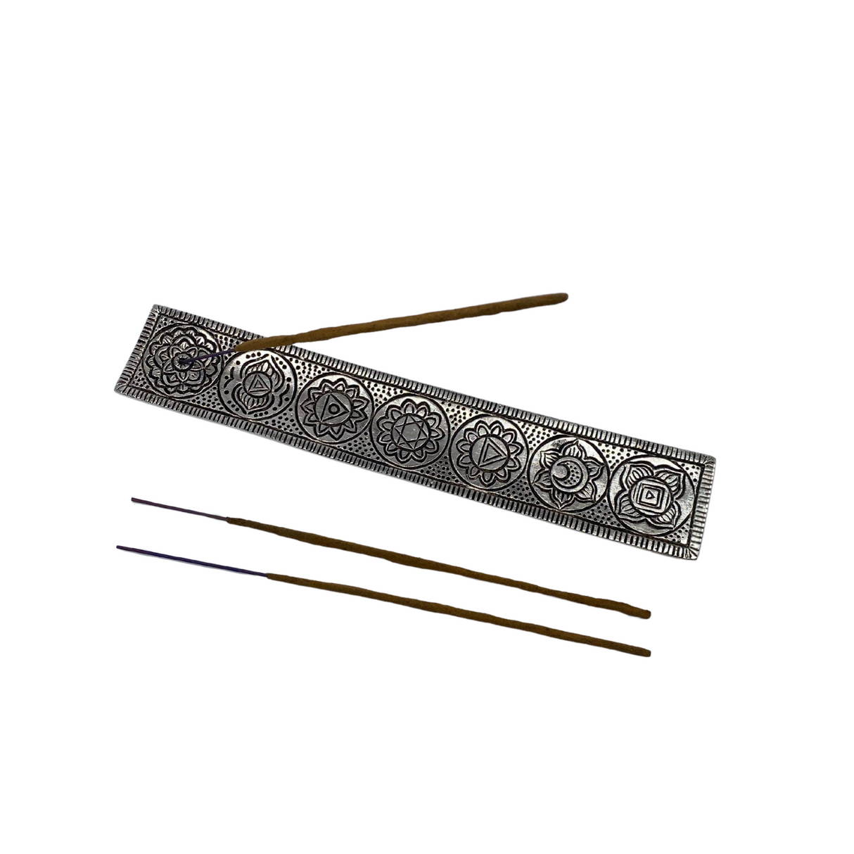 Räucherstäbchenhalter 7 Chakren aus Messing