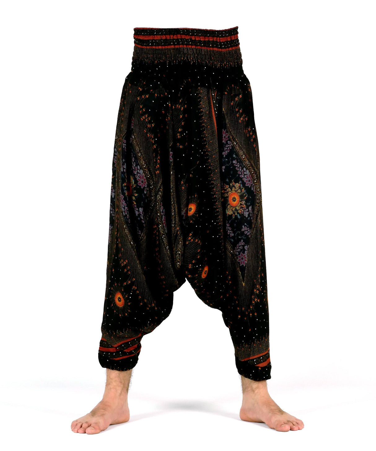 Aladinhose orient Muster schwarz gold Männermodel