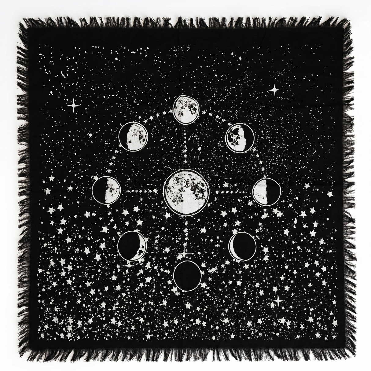 Altartuch Mondzyklus
Schwarz-Silber-Gold
65x65cm