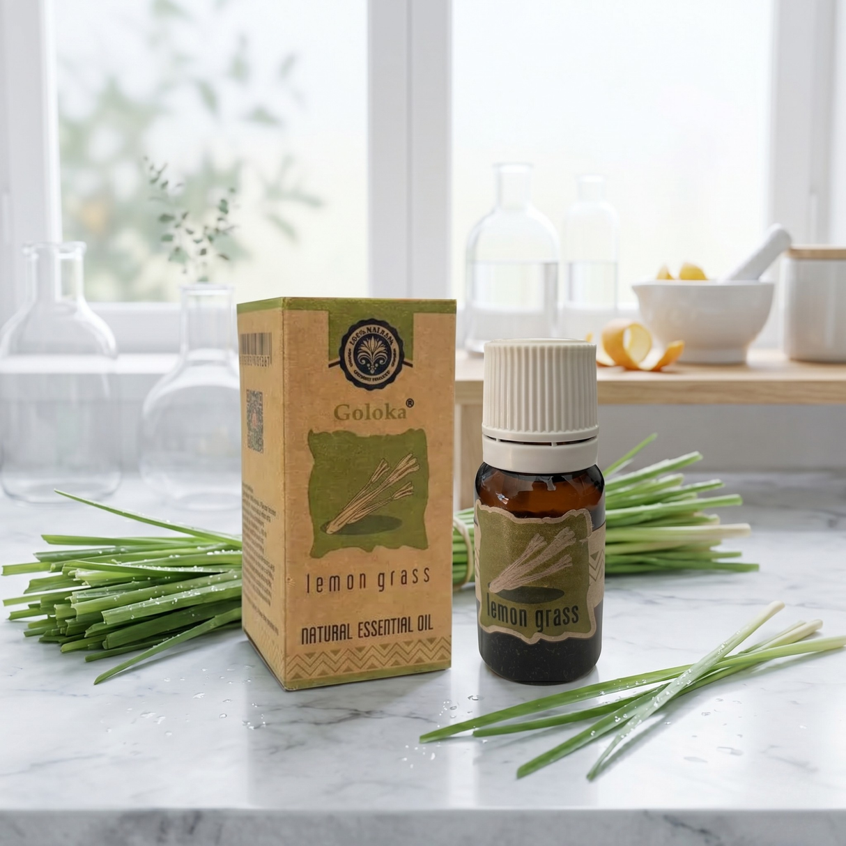Goloka Lemongrass Ätherisches Öl (10 ml) - Zitronengras Duftöl
