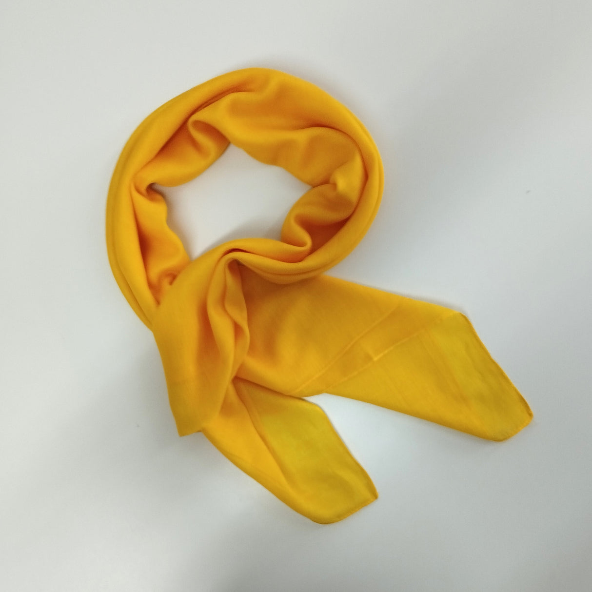 Halstuch Baumwolle Goldgelb 100x100 cm
