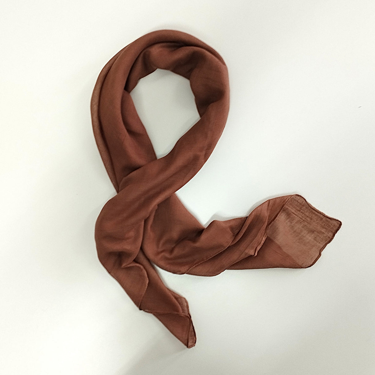 Halstuch Baumwolle Mokka 100x100 cm