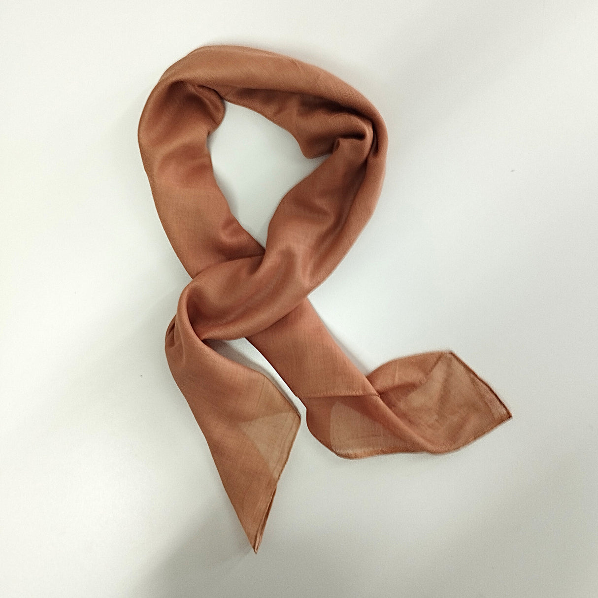 Halstuch Baumwolle Nussbraun 100x100 cm