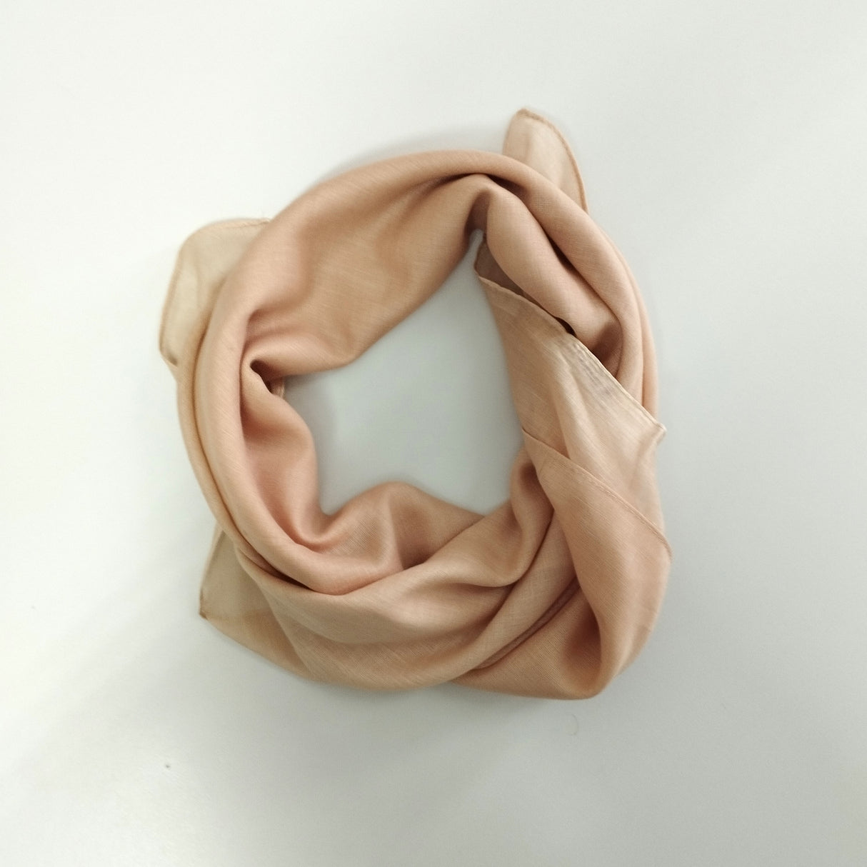 Halstuch Baumwolle Sandfarben 100x100 cm