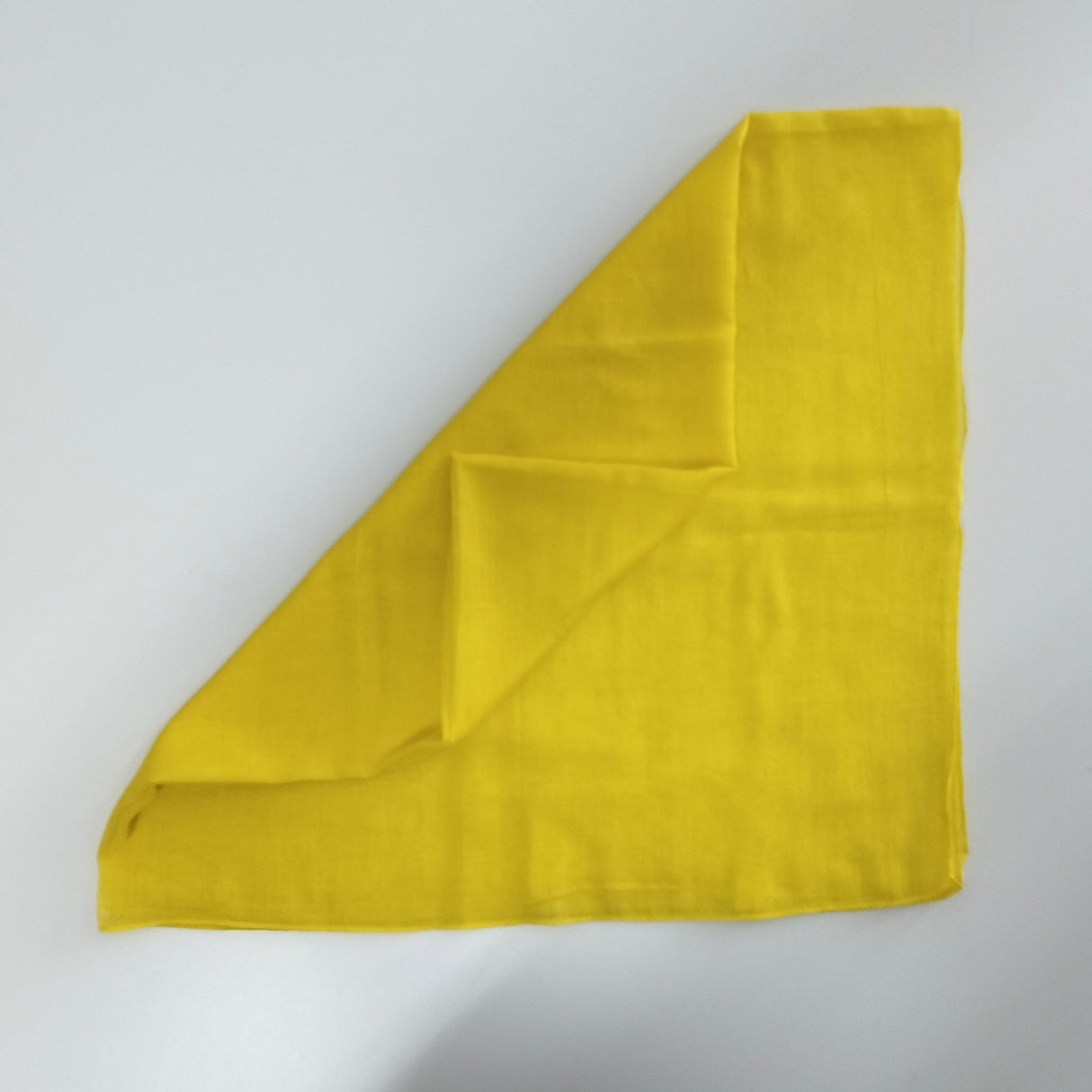 Halstuch Baumwolle Zitronengelb 100x100 cm