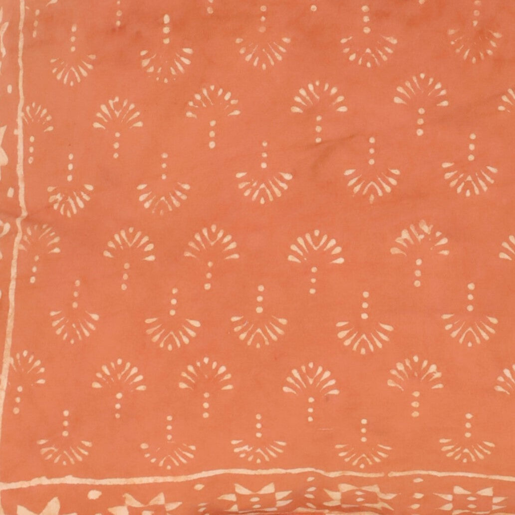 Kissenbezug Akazie Blockdruck Pfauenfeder 80x80 cm