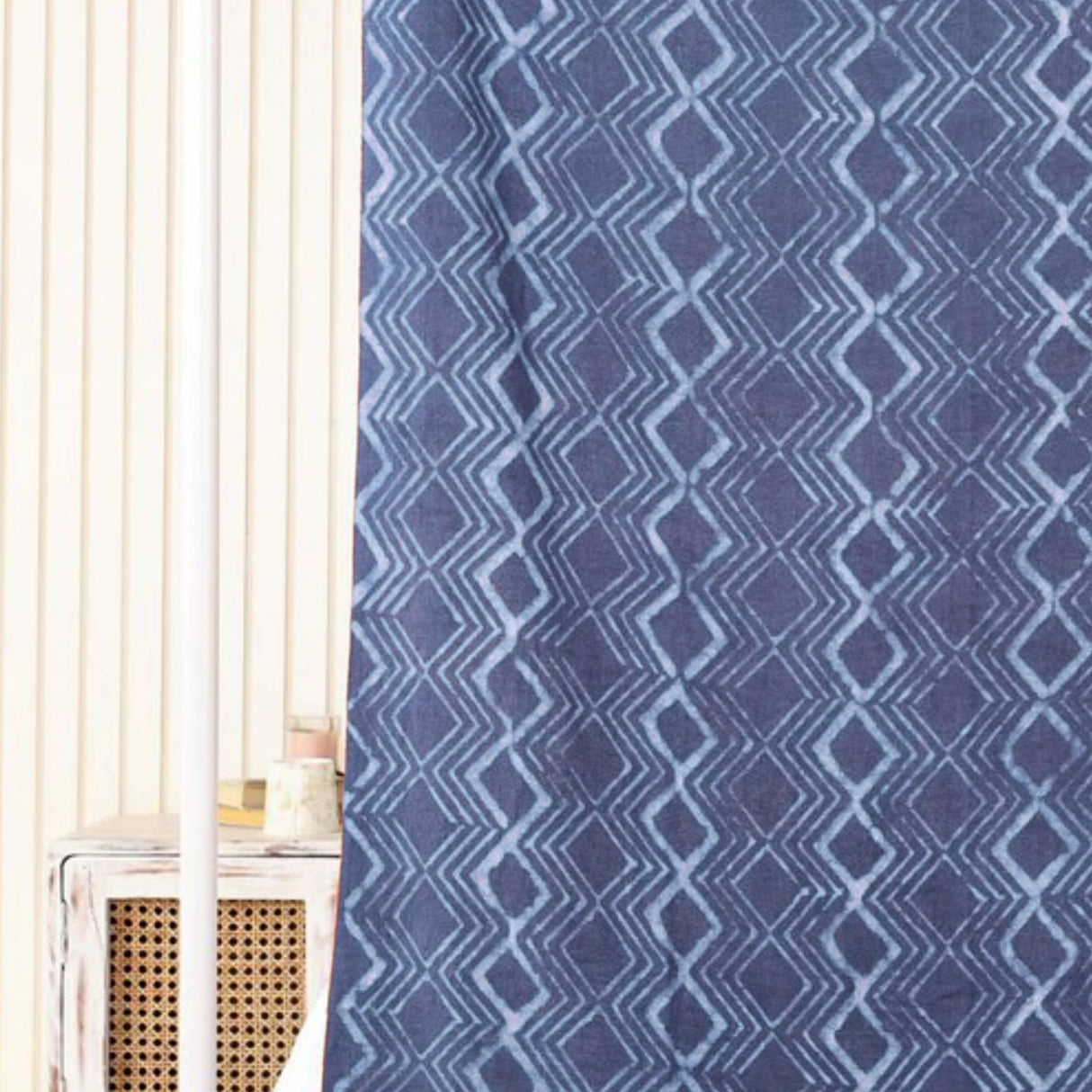 Blockdruck Tagesdecke Raj Mahal - Indigo blau