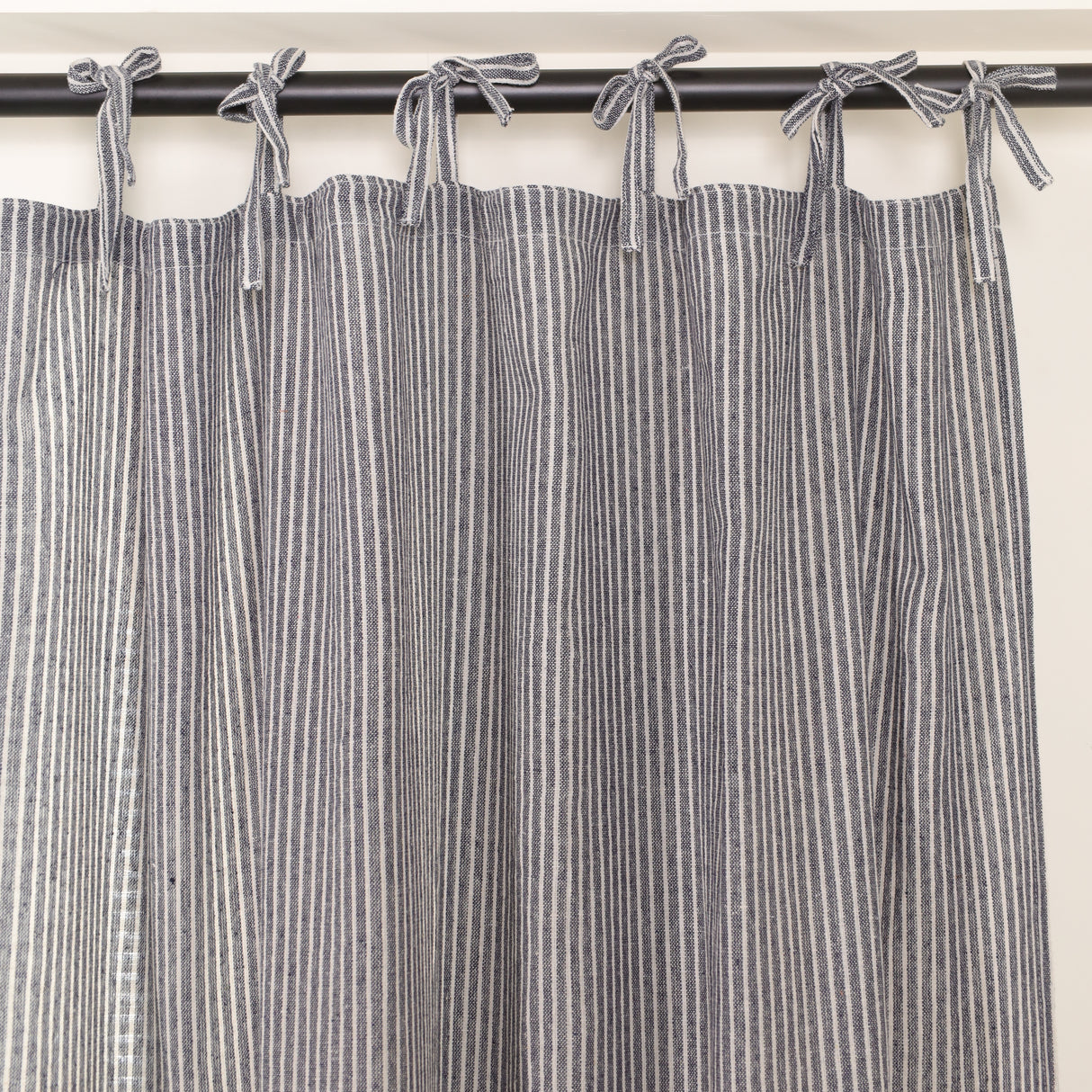 Leinen Vorhang Gewebt in Blau