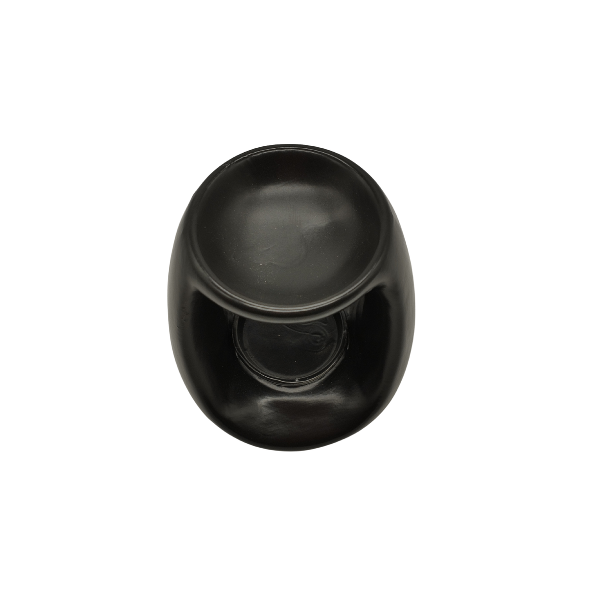 Duftlampe für Öl - Oval Schwarz | Teelicht Duftöl Lampe