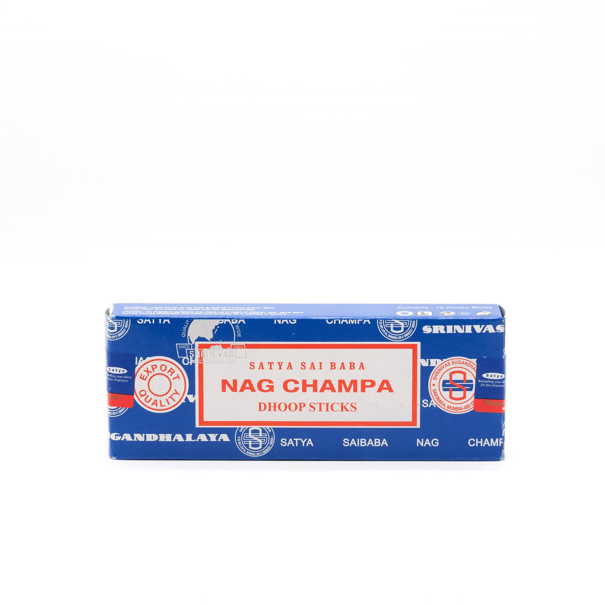 Dhoop Sticks Satya Sai Baba Nag Champa 10 Stück dicke Räcuherstäbchen ohne Holzkern