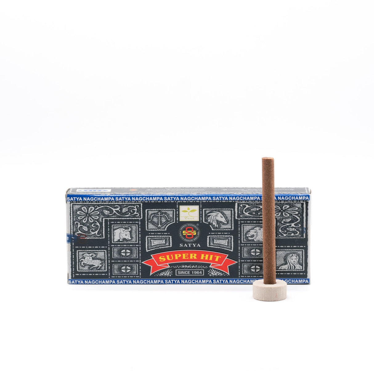 Dhoop Sticks Satya Super Hit 10 Stück dicke Räucherstäbchen ohne Holzkern