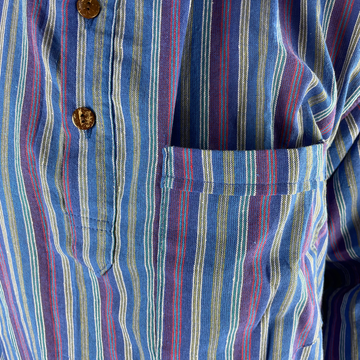 Fischerhemd Blau gestreift