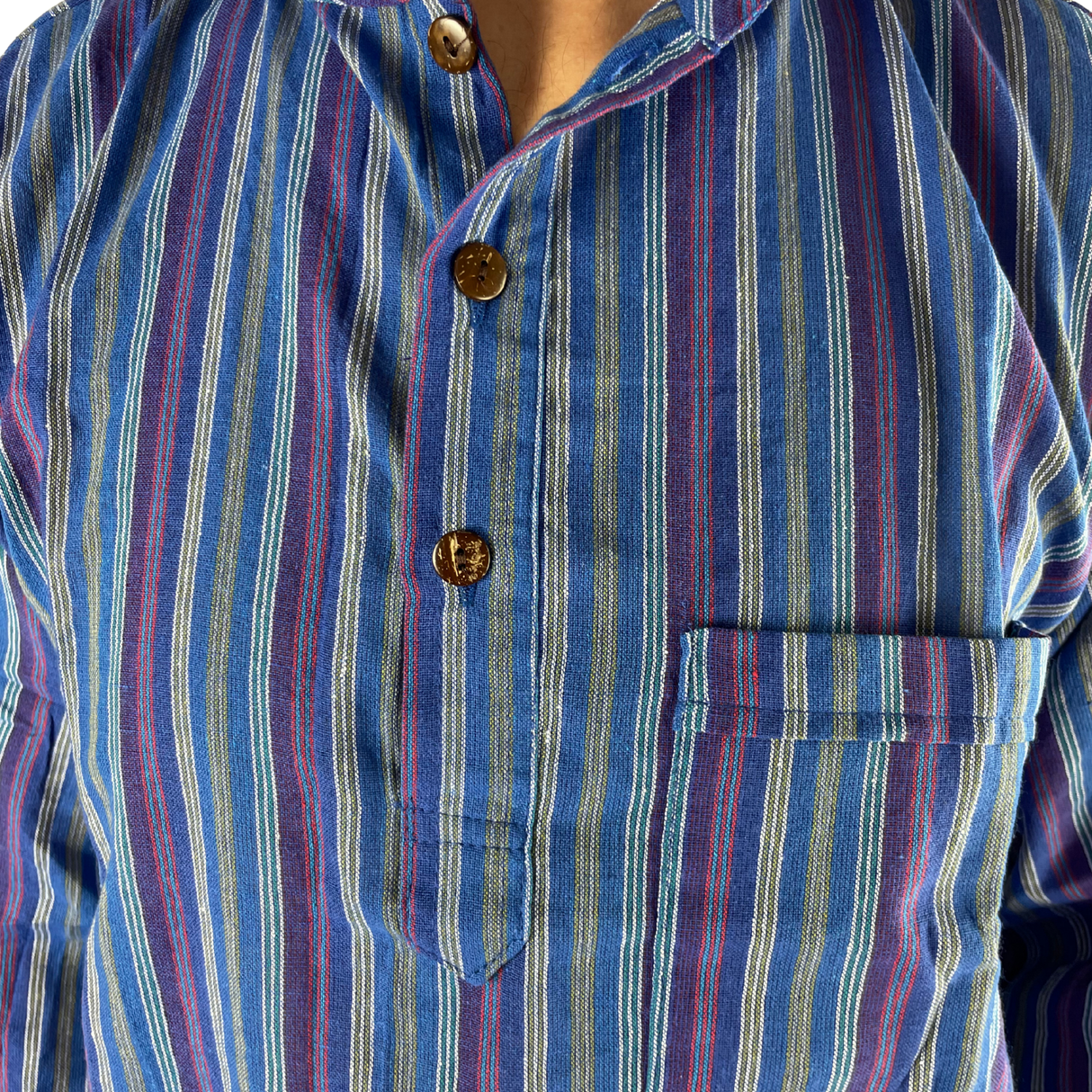 Fischerhemd Blau gestreift