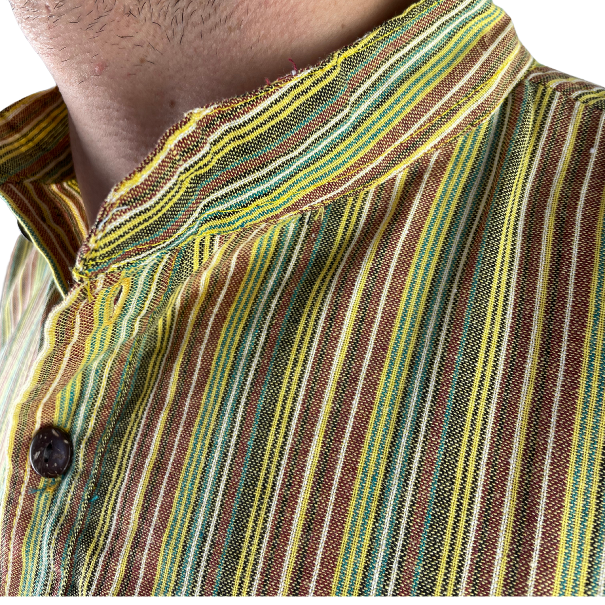 Fischerhemd Gelb gestreift