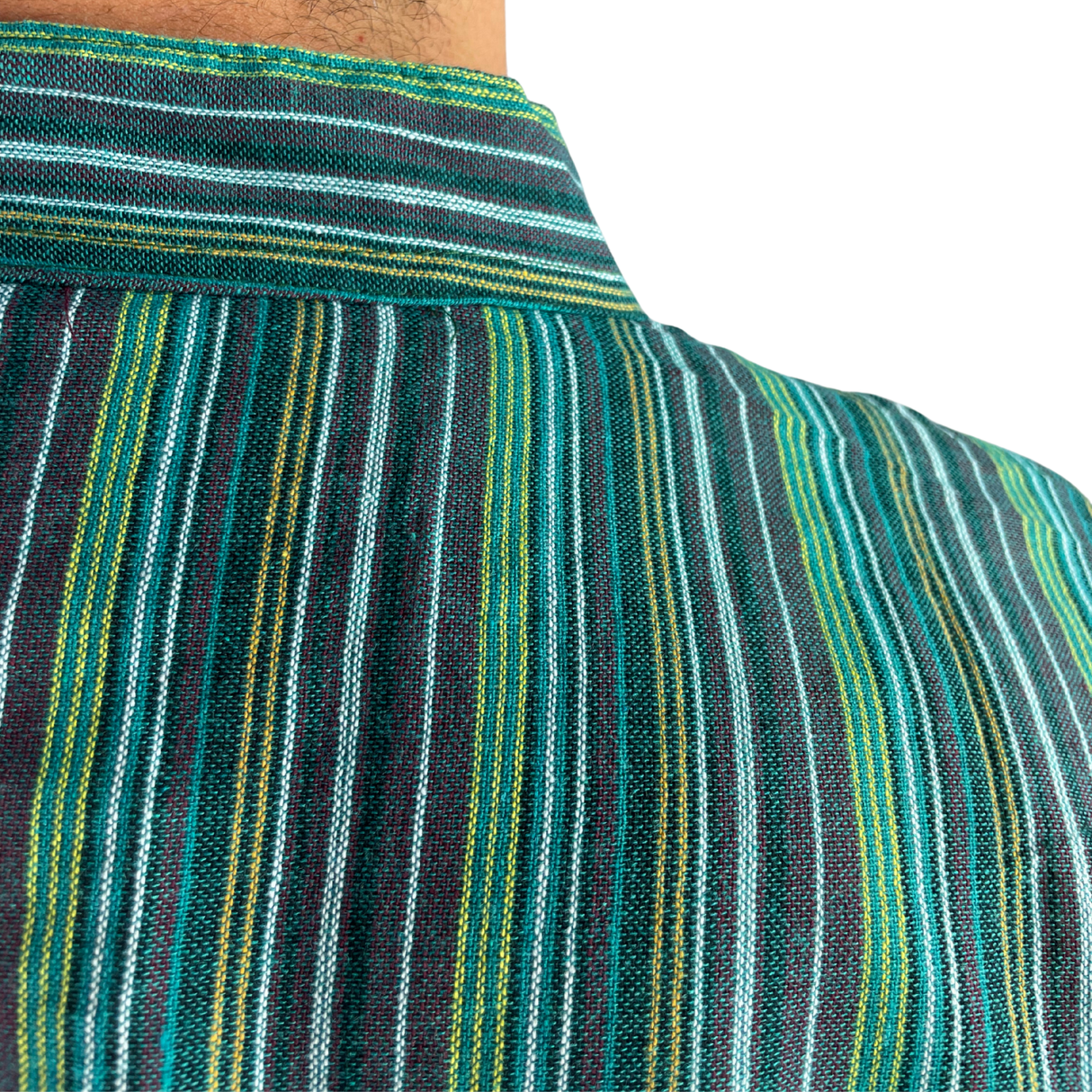 Fischerhemd Grün gestreift