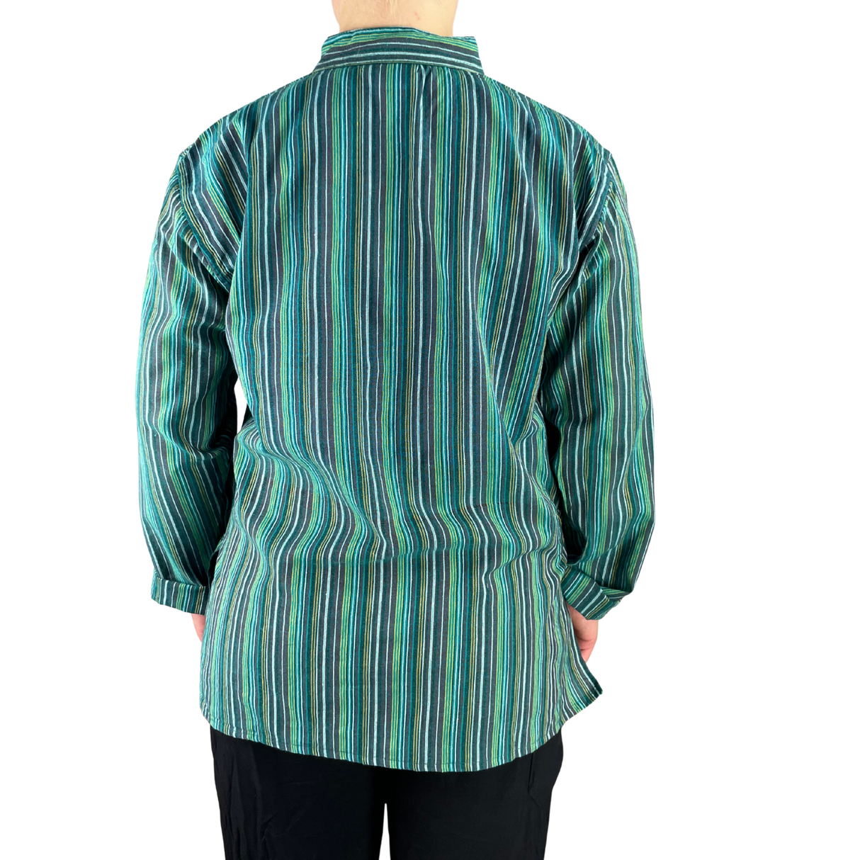 Fischerhemd Grün gestreift