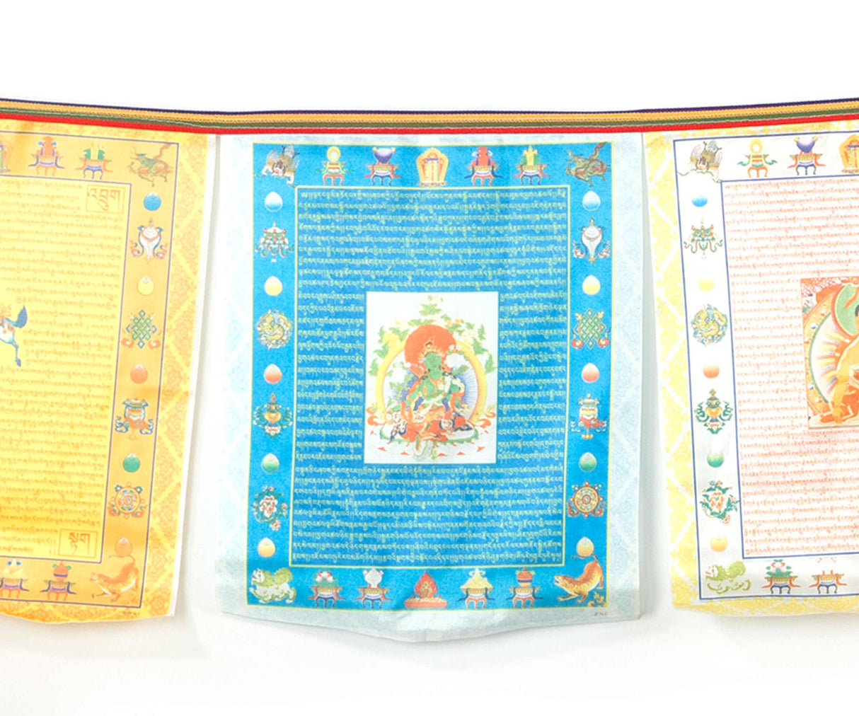 Gebetsfahne 10 Buddhas aus Polyester