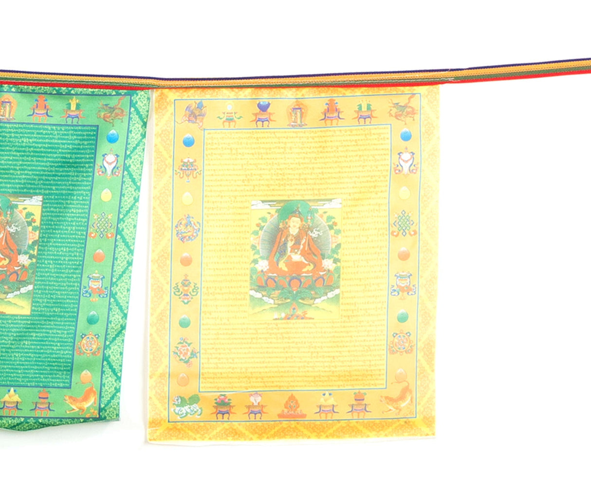 Gebetsfahne 10 Buddhas aus Polyester