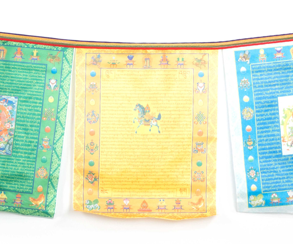 Gebetsfahne 10 Buddhas aus Polyester
