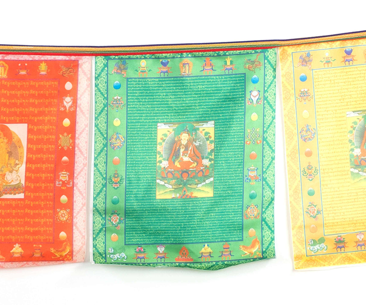 Gebetsfahne 10 Buddhas aus Polyester