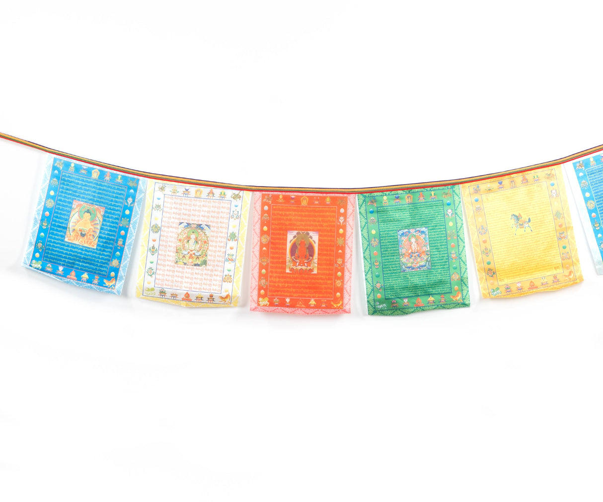 Gebetsfahne 10 Buddhas aus Polyester