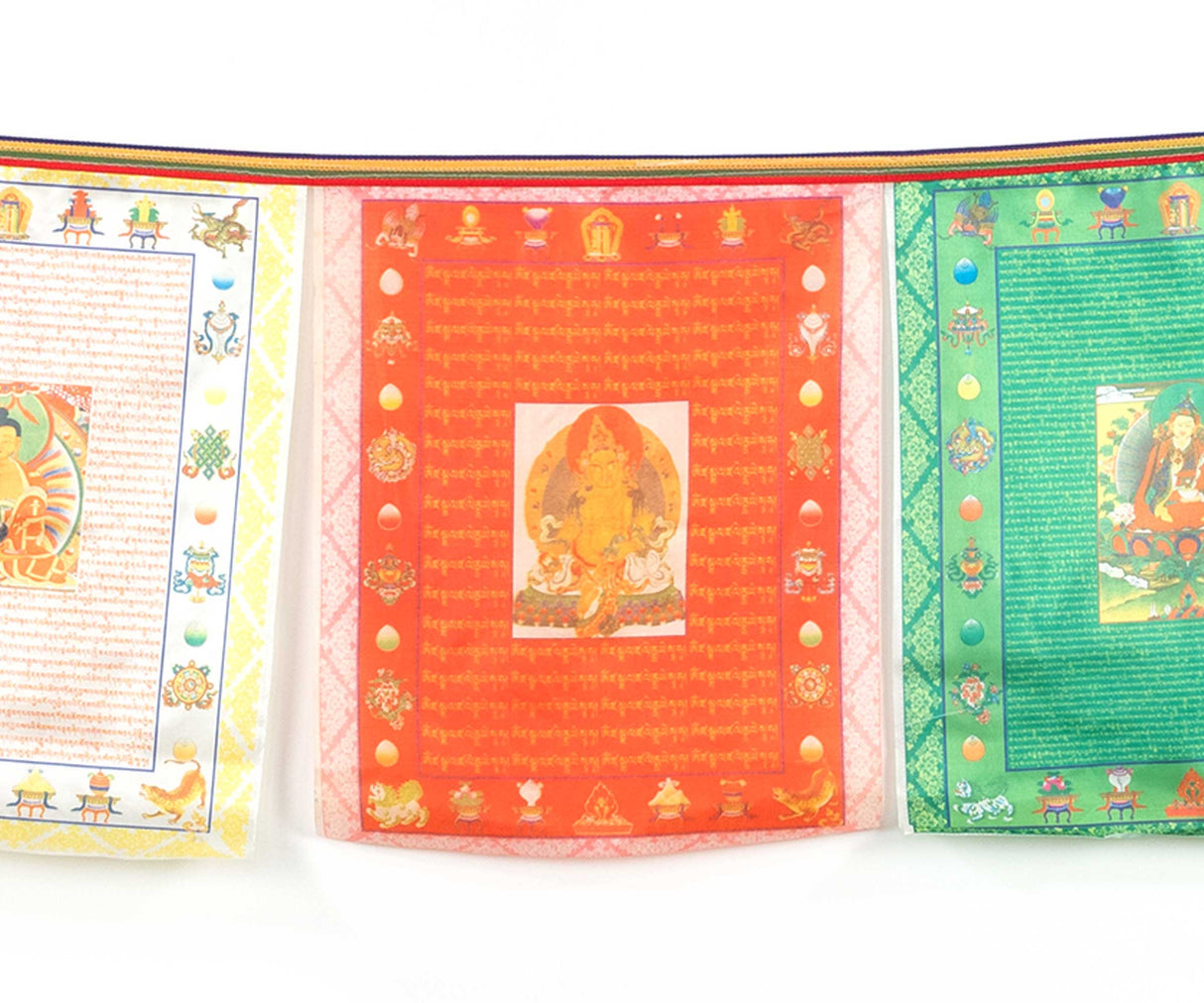 Gebetsfahne 10 Buddhas aus Polyester