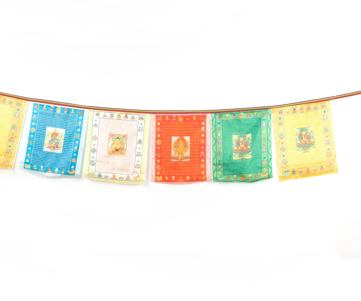Gebetsfahne 10 Buddhas aus Polyester