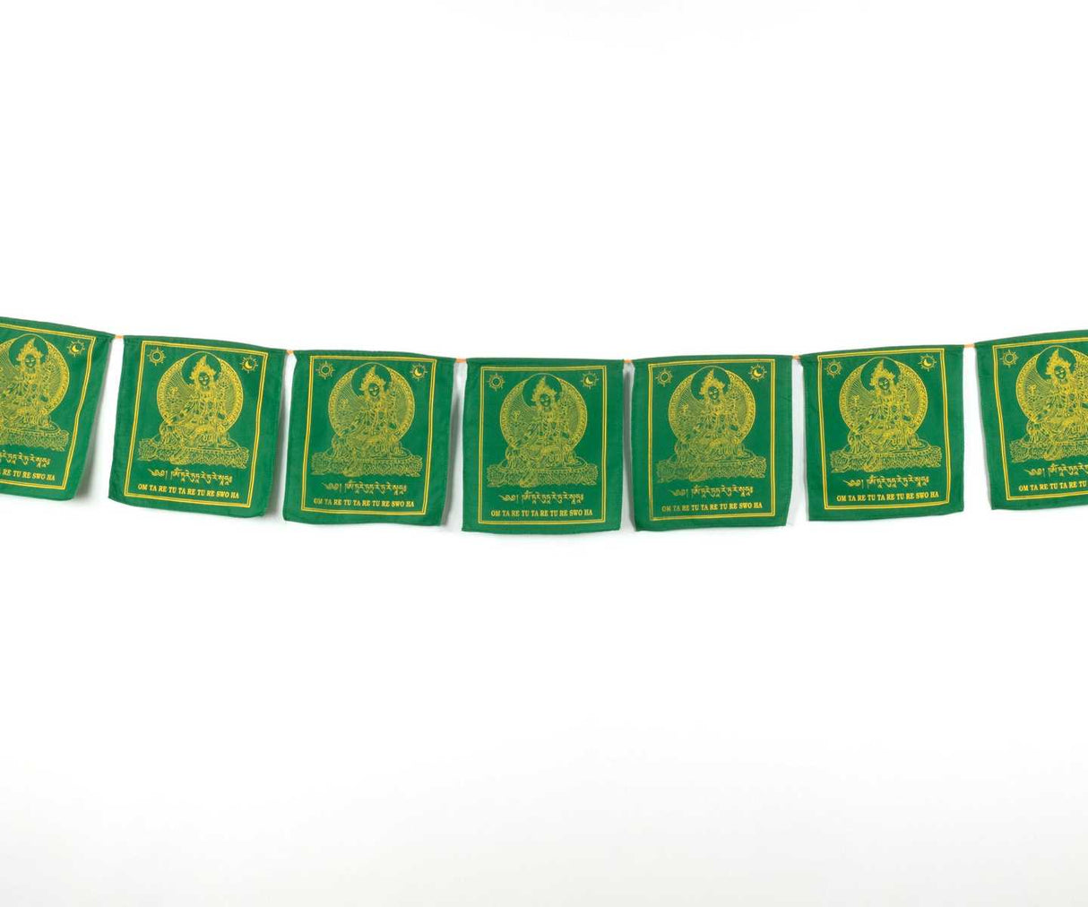 Gebetsfahne grüne Tara Boddhisattva - Tibetische Gebetsflagge 10 Fahnen