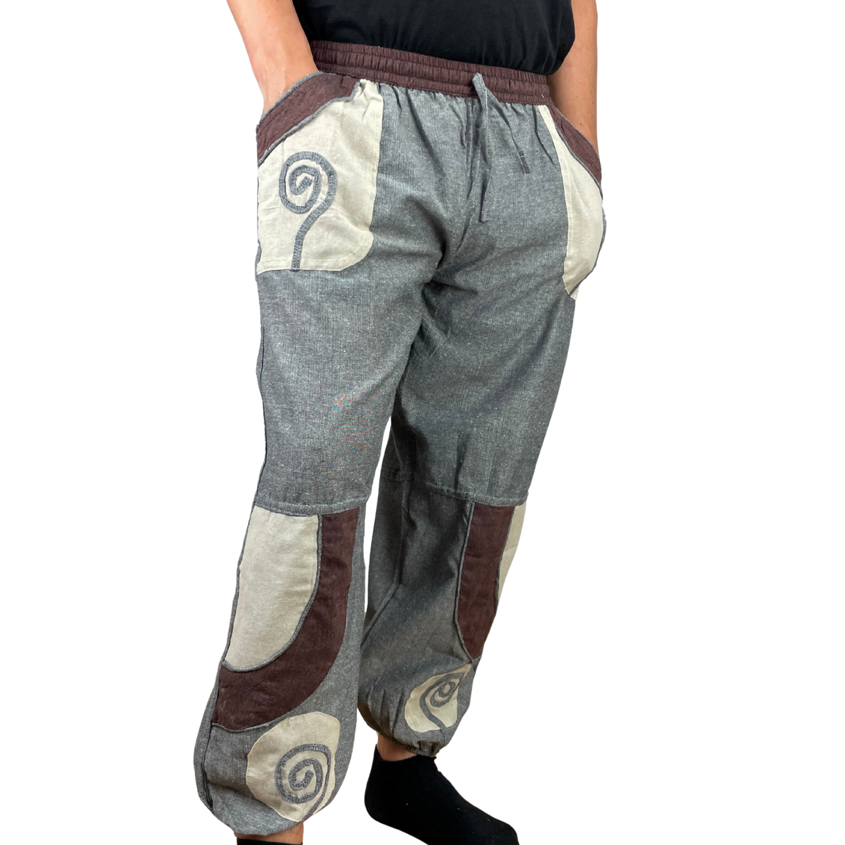 Goa Hose Grau mit Spiralen