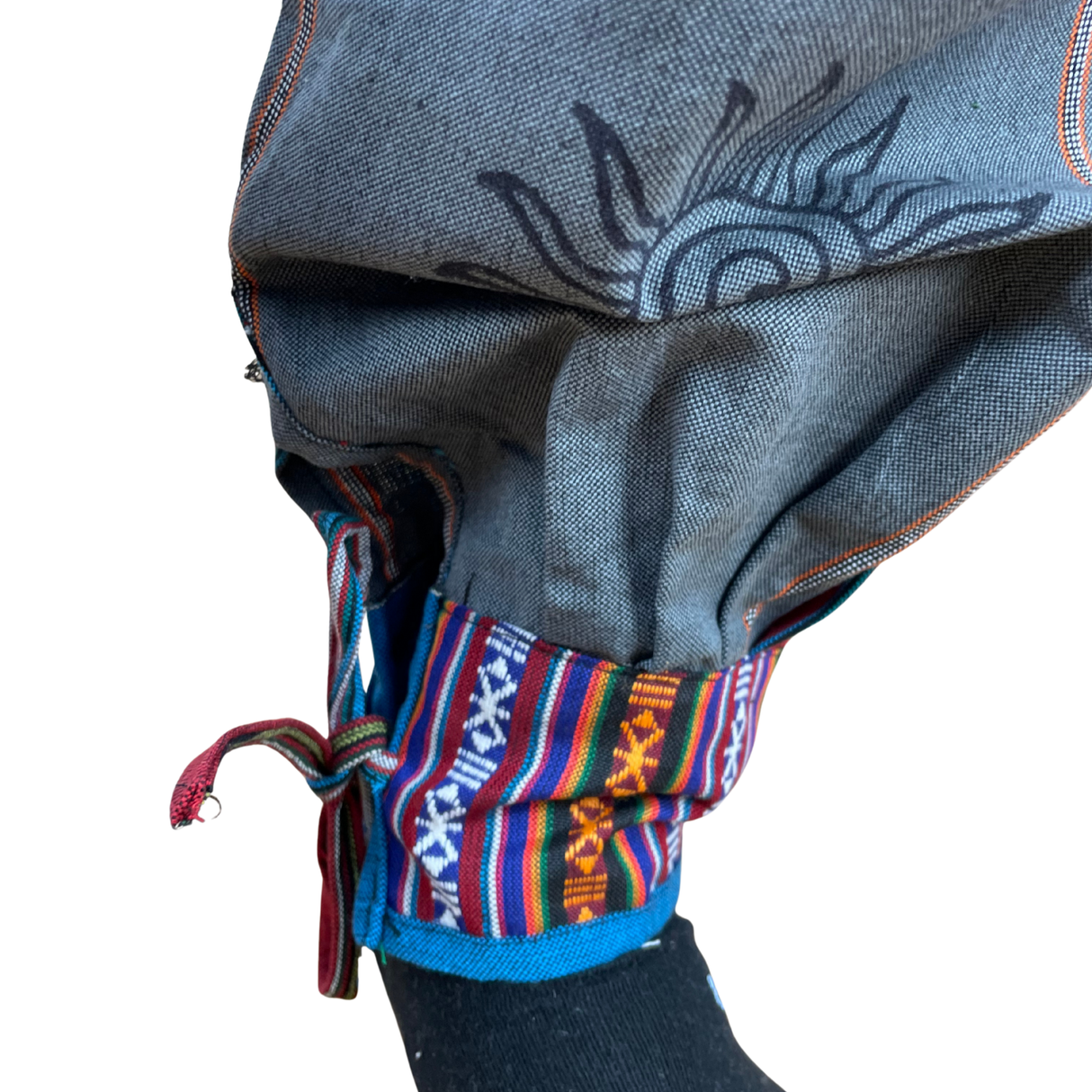 Goa Hose Grau Bunt mit Taschen