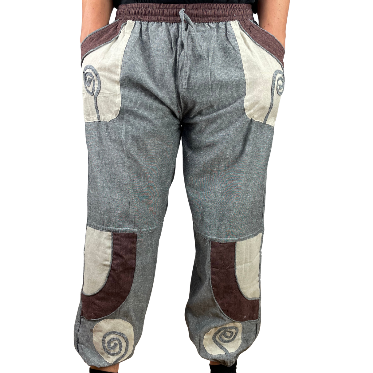 Goa Hose Grau mit Spiralen