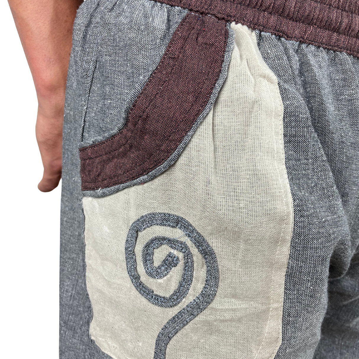 Goa Hose Grau mit Spiralen