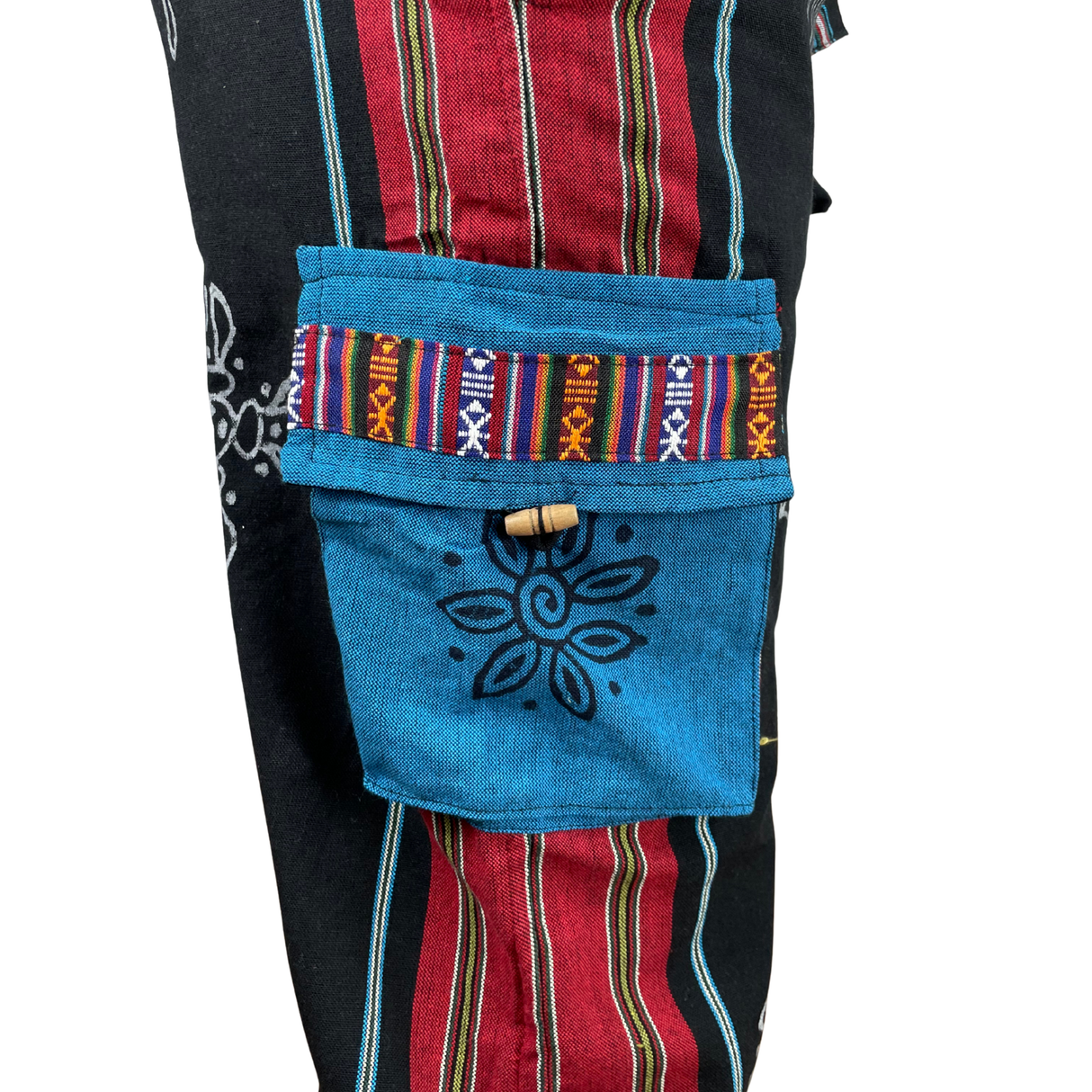 Goa Hose Schwarz Bunt