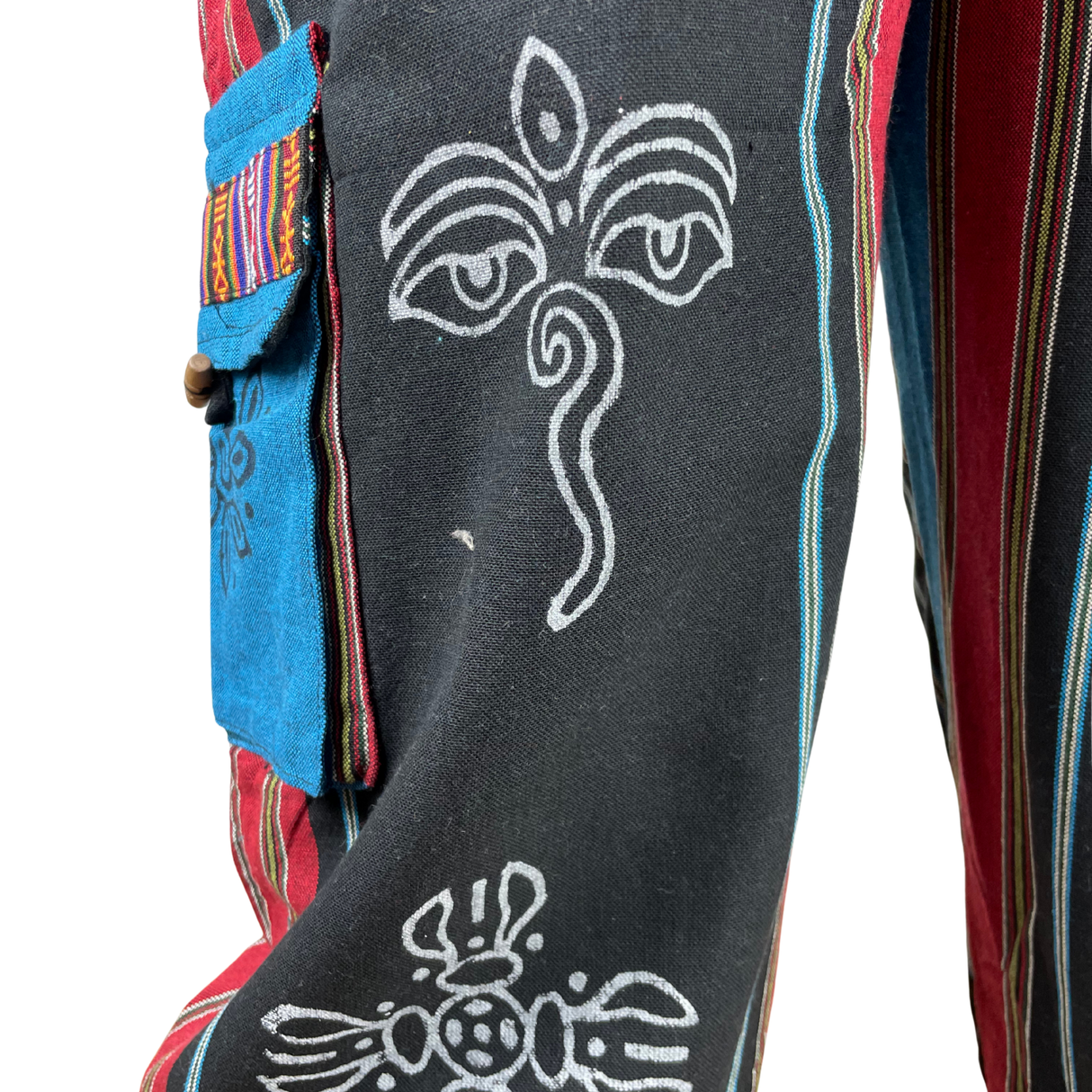 Goa Hose Schwarz Bunt