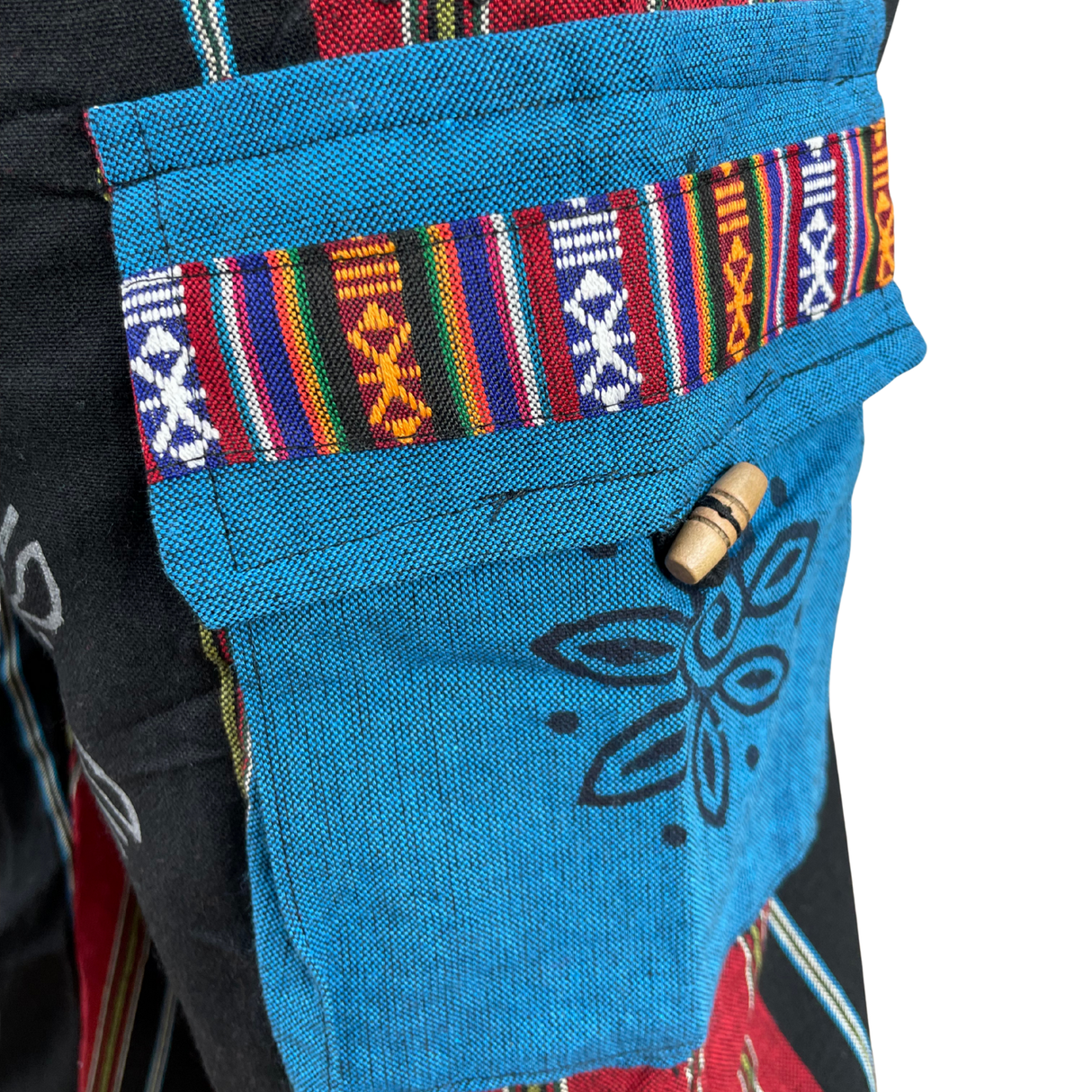 Goa Hose Schwarz Bunt