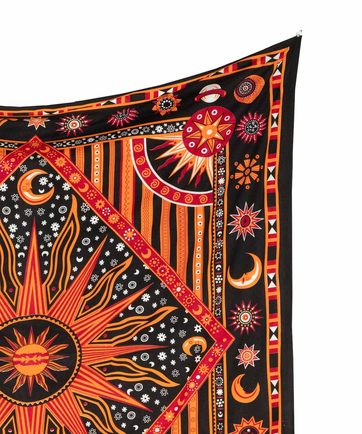 Wandtuch Astro in schwarz und orange - groß ca. 210x230 cm