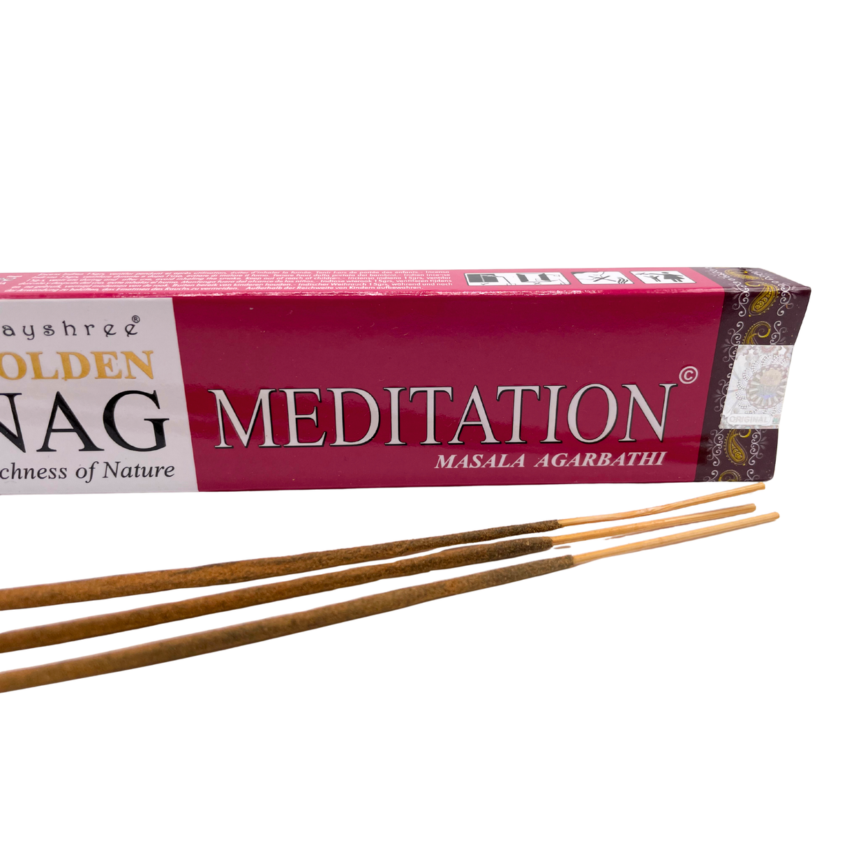 Golden Nag Meditation Räucherstäbchen | 16g