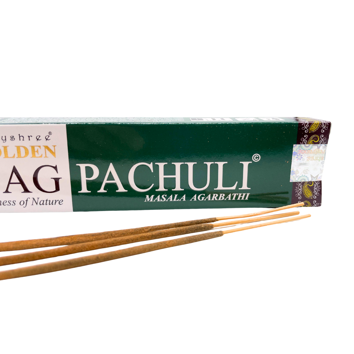 Golden Nag Patchouli Räucherstäbchen | 16g