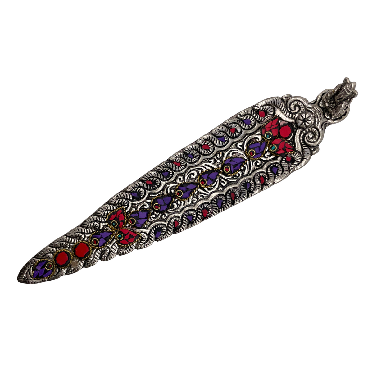 Räucherstäbchenhalter Ganesha aus Messing mit Mosaik