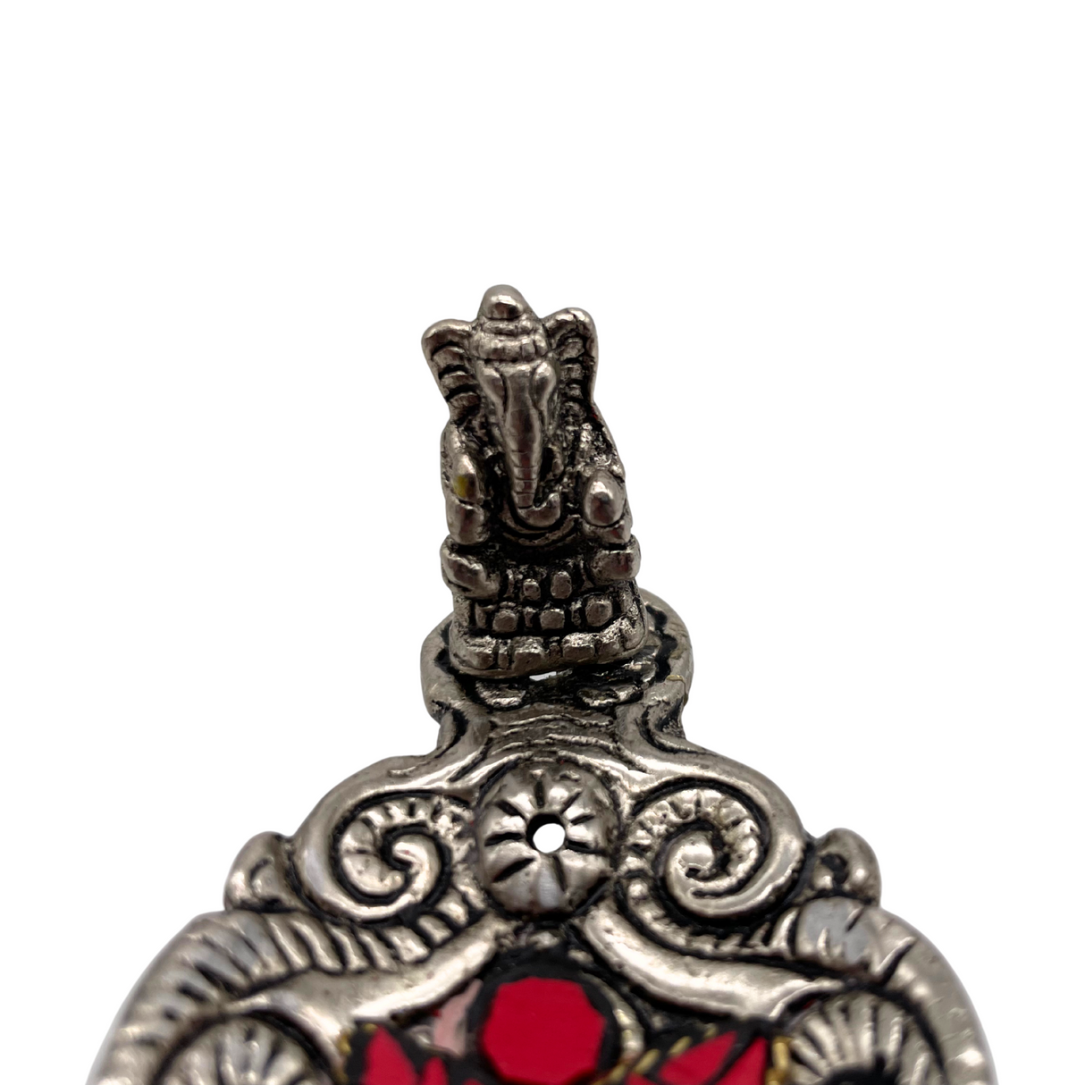 Räucherstäbchenhalter Ganesha aus Messing mit Mosaik