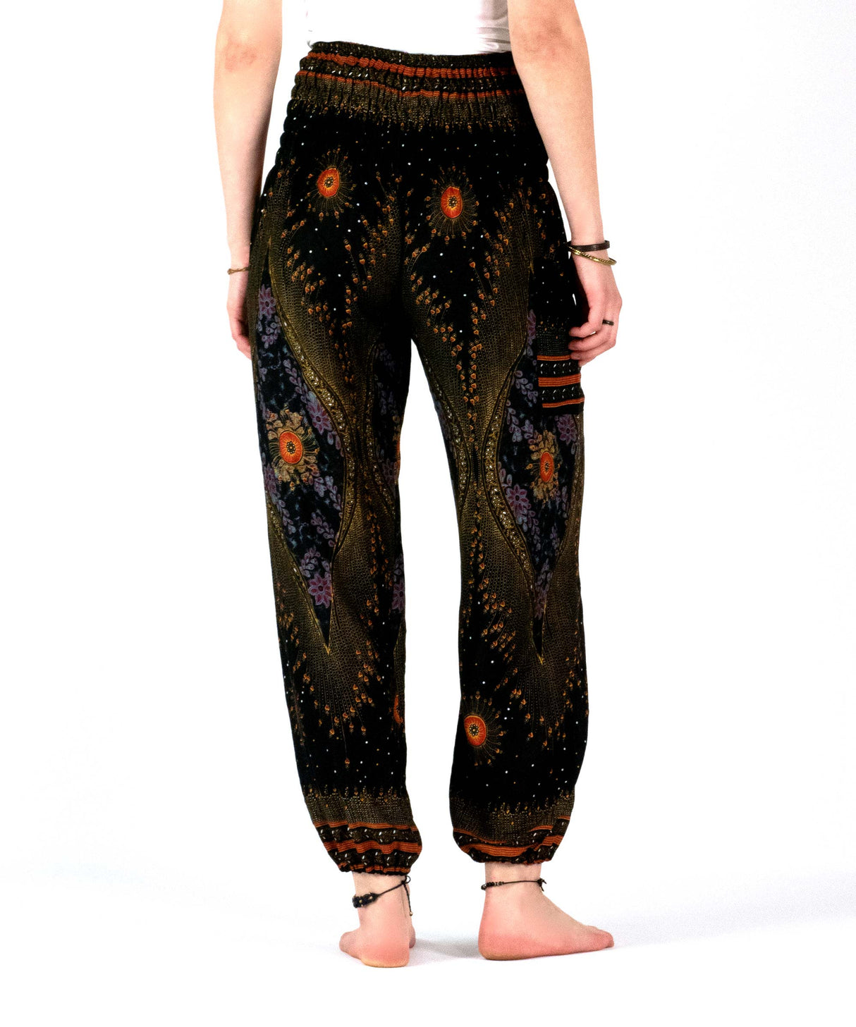 Haremshose Gr. M Orient Muster schwarz gold ♀