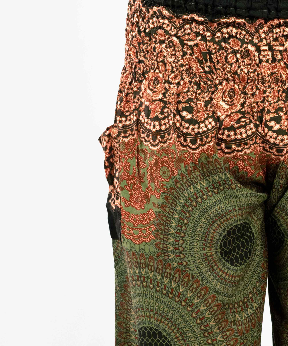 Haremshose Mandala grün orange XL