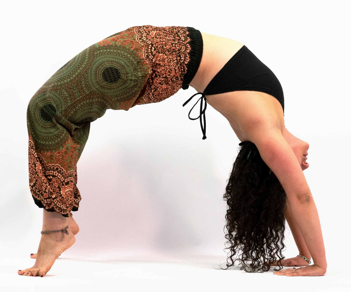 Haremshose XL Mandala grün orange ♀