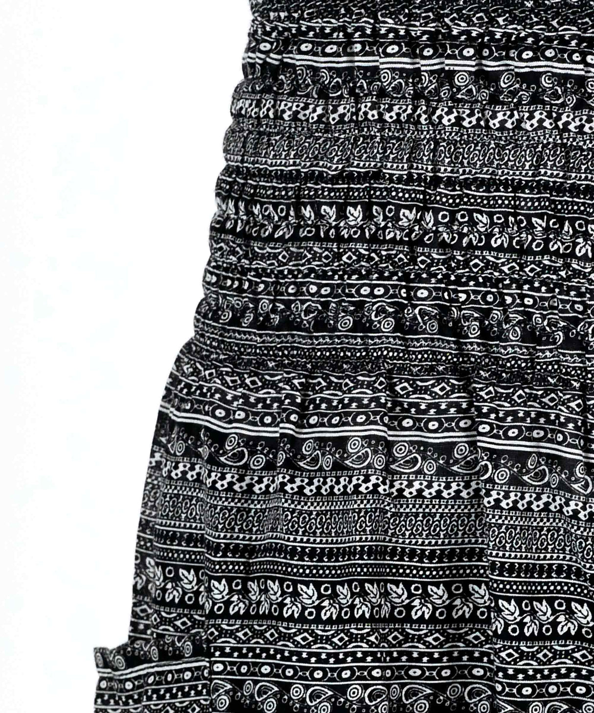 Haremshose ethno Muster schwarz weiß breiter Bund