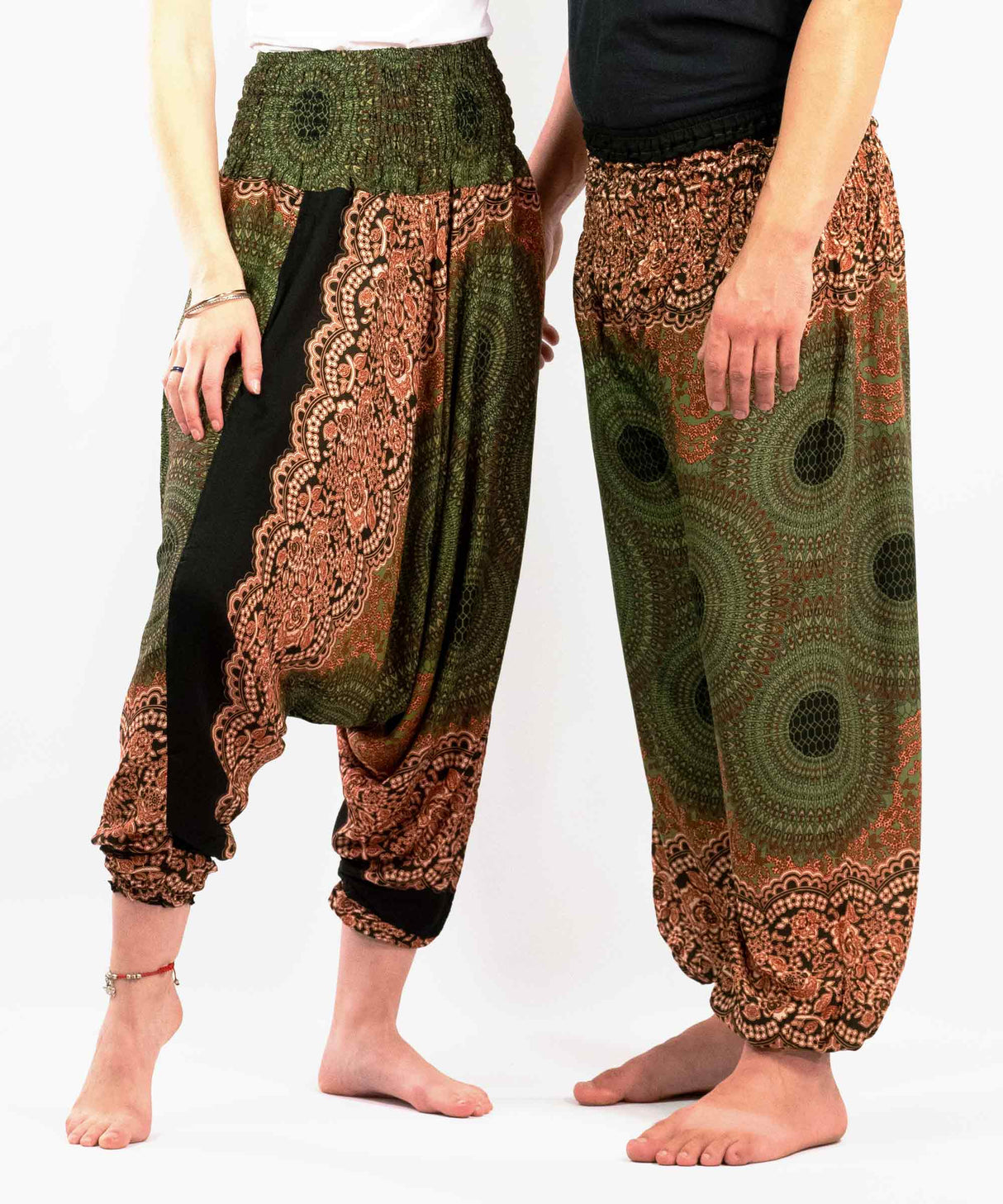 Haremshose Mandala grün orange