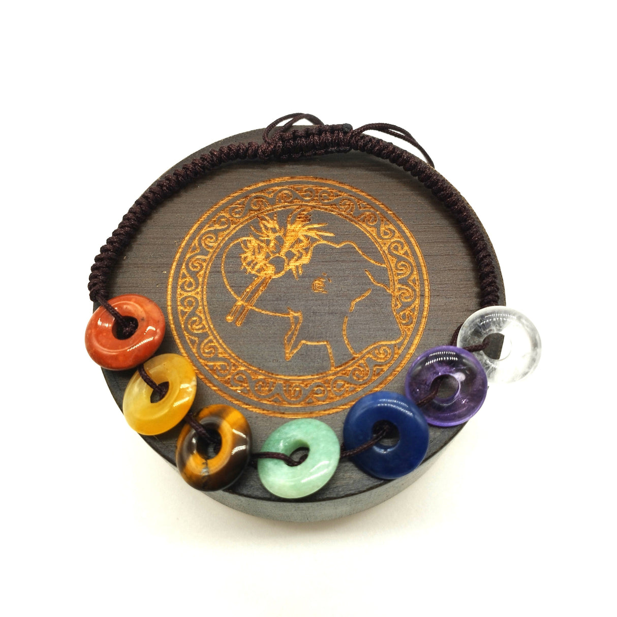 7-Chakren-Armband Makramee